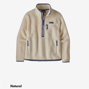 Women's Retro Pile Fleece Marsupial in Natural size M